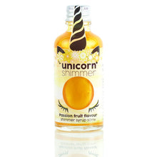 Load image into Gallery viewer, Passion fruit flavour unicorn shimmer syrup

