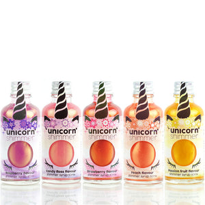 Passion fruit flavour unicorn shimmer syrup