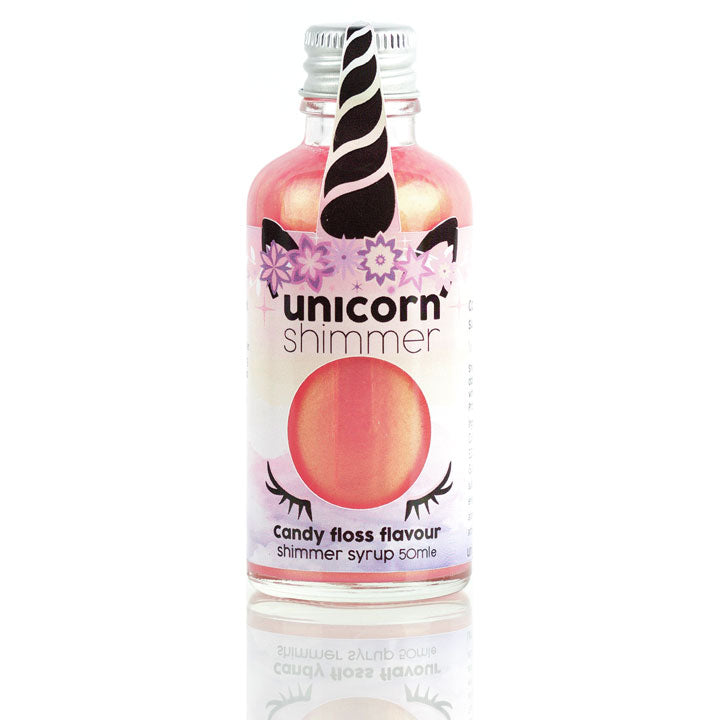 Strawberry flavour unicorn shimmer syrup