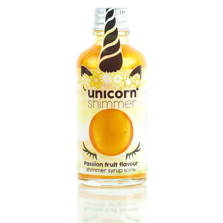 Passion fruit flavour unicorn shimmer syrup